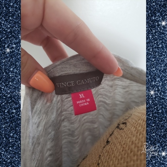 💋Vince Camuto plaid blue tshirt sz xl - Picture 4 of 5